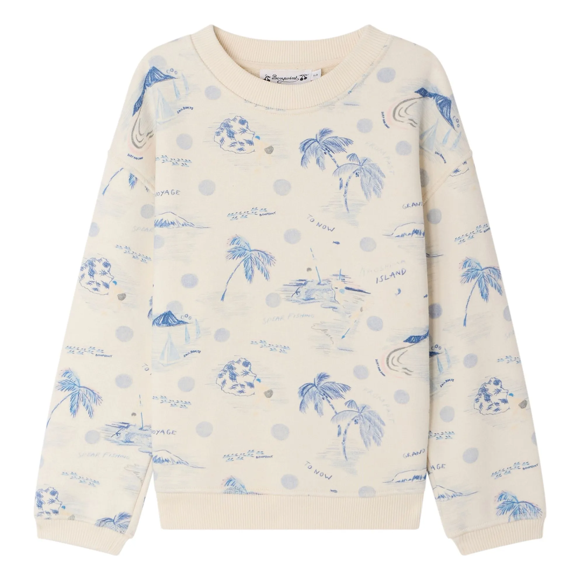 Bonpoint Ecru Tonino Ile Organic Cotton Sweatshirt