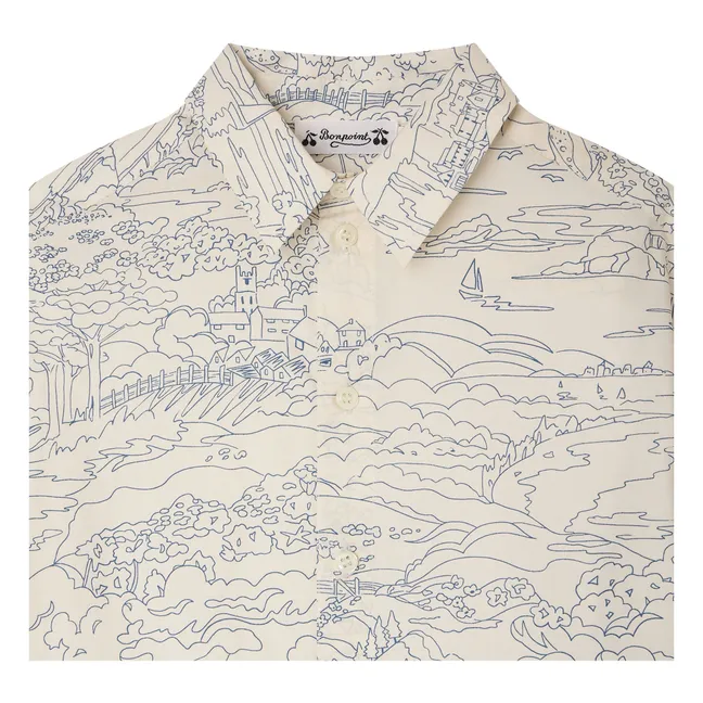 Chemise Erian Paysage Coton Bio | Ecru