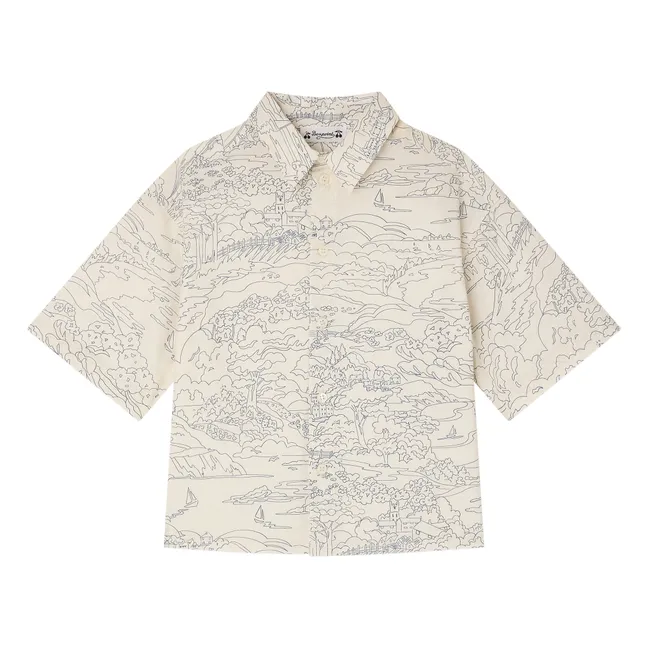 Chemise Erian Paysage Coton Bio | Ecru