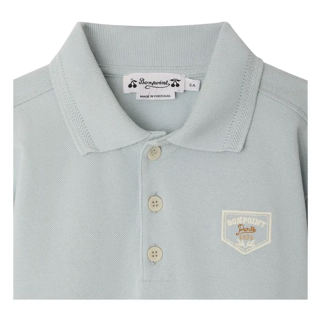 Polo Lorris de algodón orgánico | Azul Claro