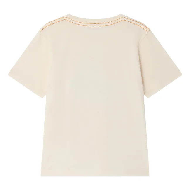 Camiseta Thibald Car Algodón orgánico | Marfil