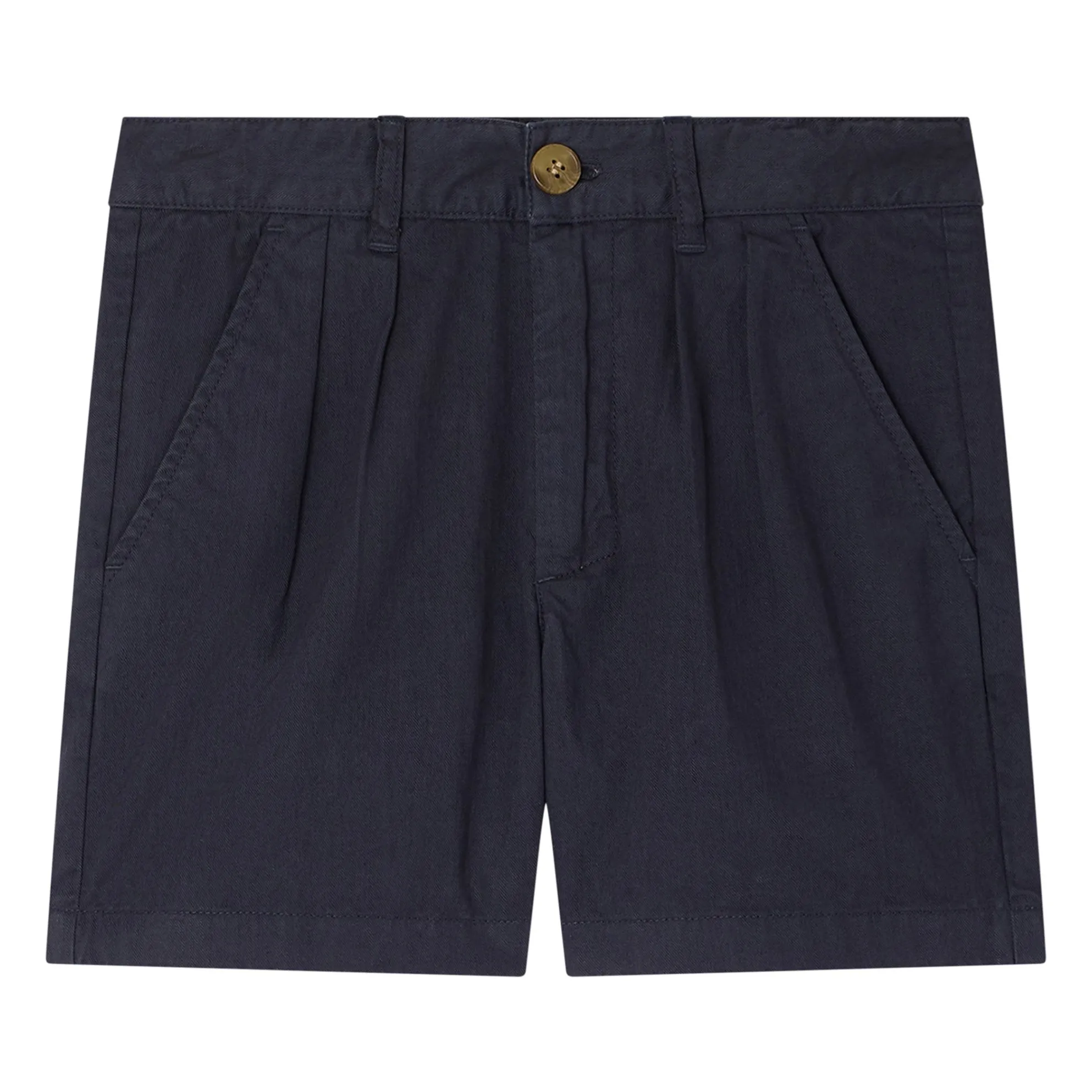 Bonpoint Boys Navy Blue Charles Organic Cotton Shorts
