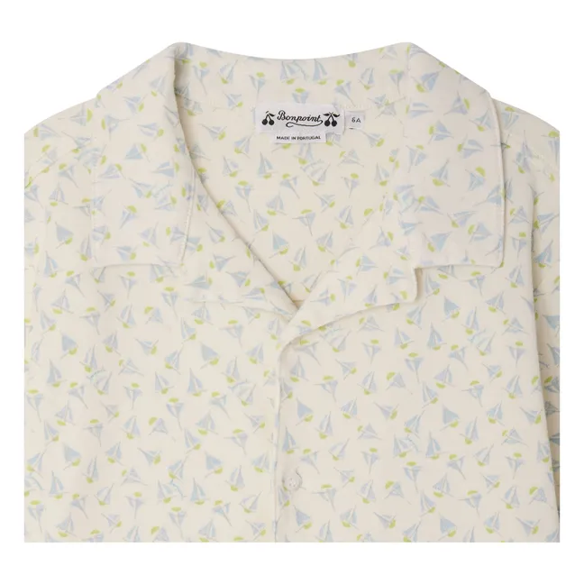 Pyjama Lothar Voiliers Coton Bio | Blanc