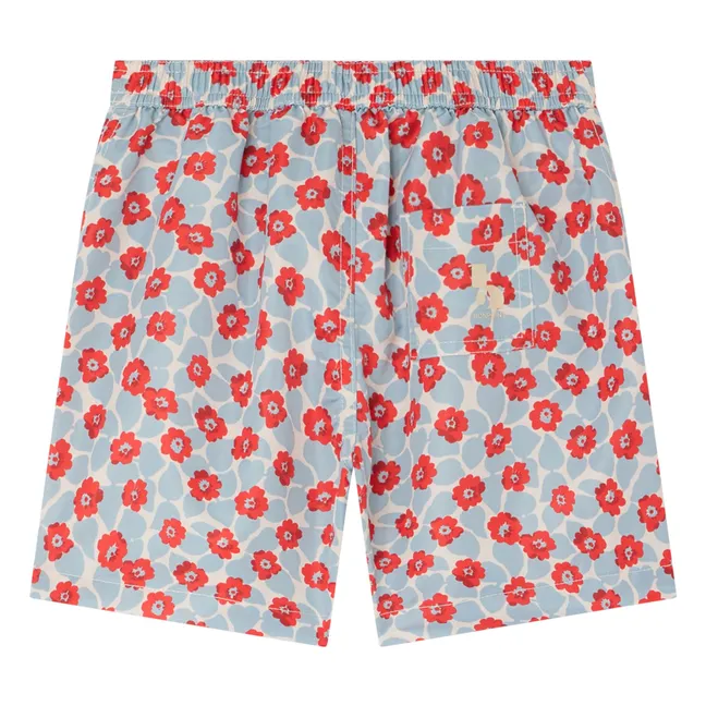 Pantaloncini da bagno in fibra riciclata Ariel Fleuri | Azzurro