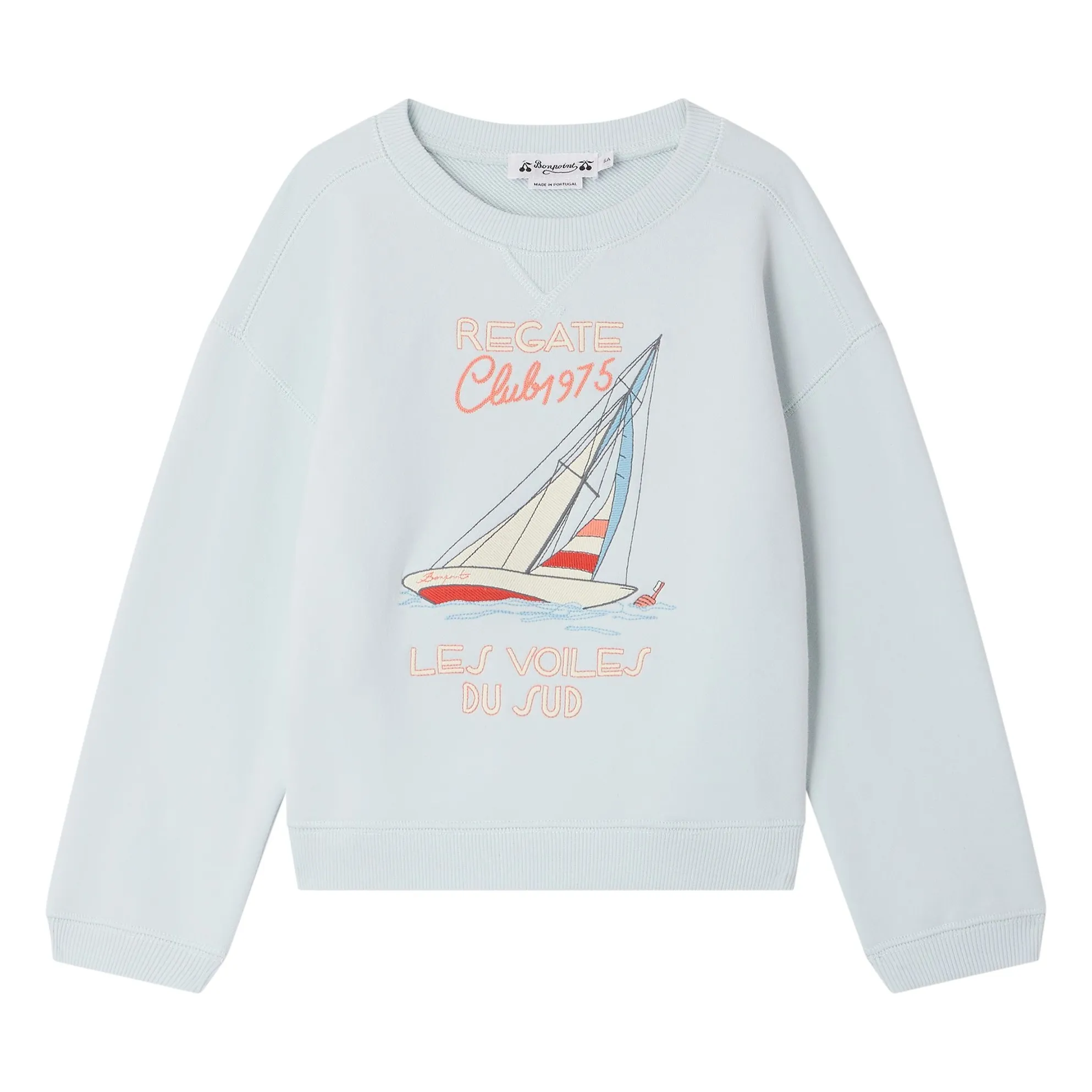 Sudadera de algodón orgánico Erol Bateau | Azul Pálido- Imagen del producto n°0