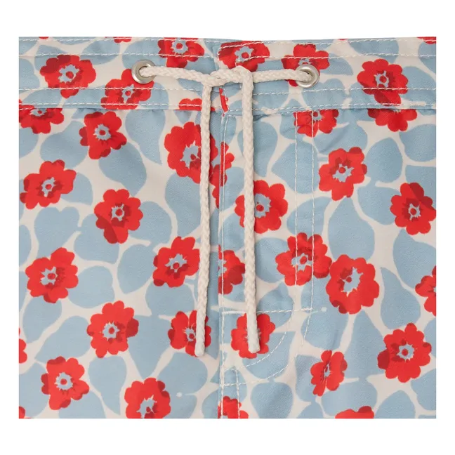 Pantaloncini da bagno in fibra riciclata Ariel Fleuri | Azzurro