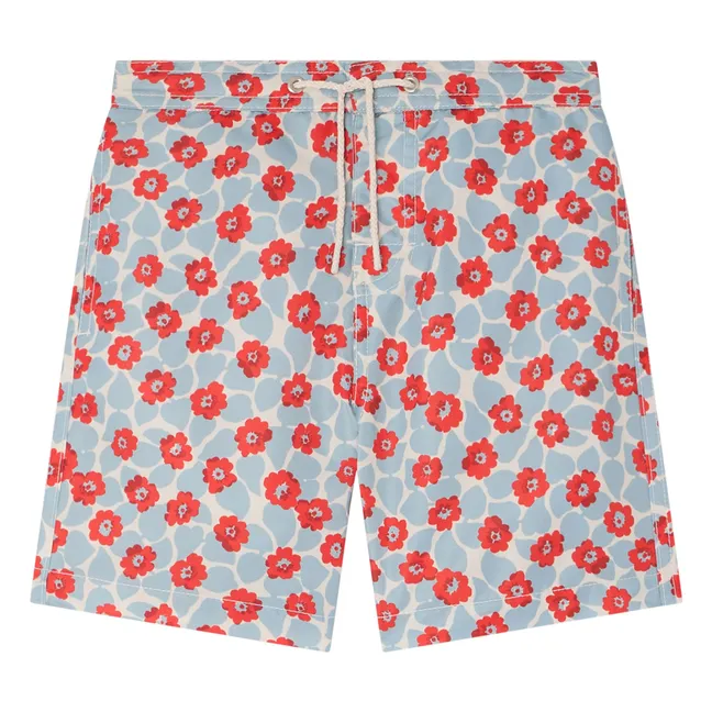 Shorts de baño de fibra reciclada Ariel Fleuri | Azul Claro