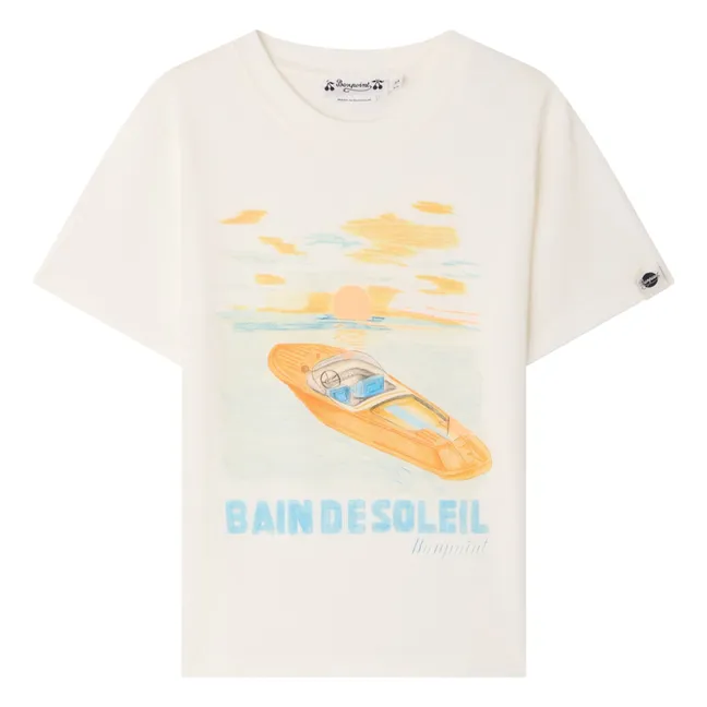 Camiseta de algodón ecológico Thibald Bain de Soleil | Crudo