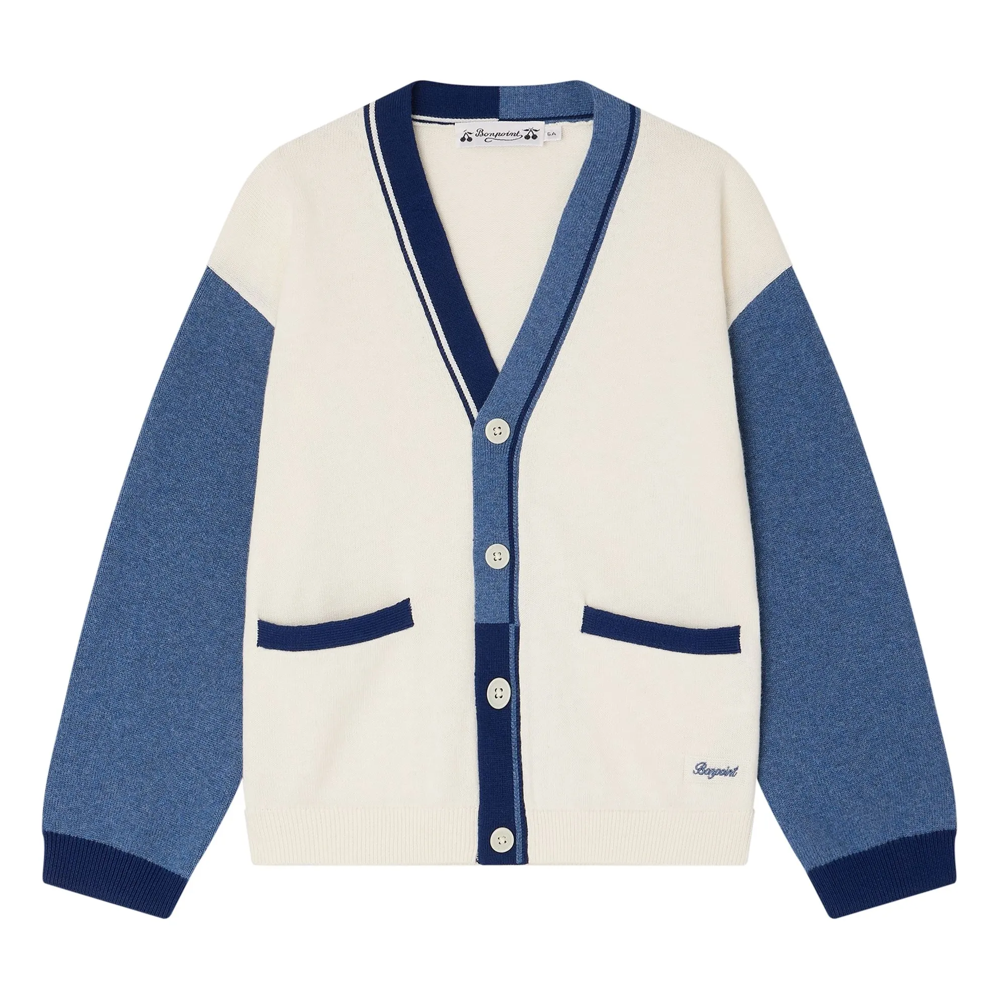 Bonpoint Boys Ecru Loris Organic Cotton Cardigan