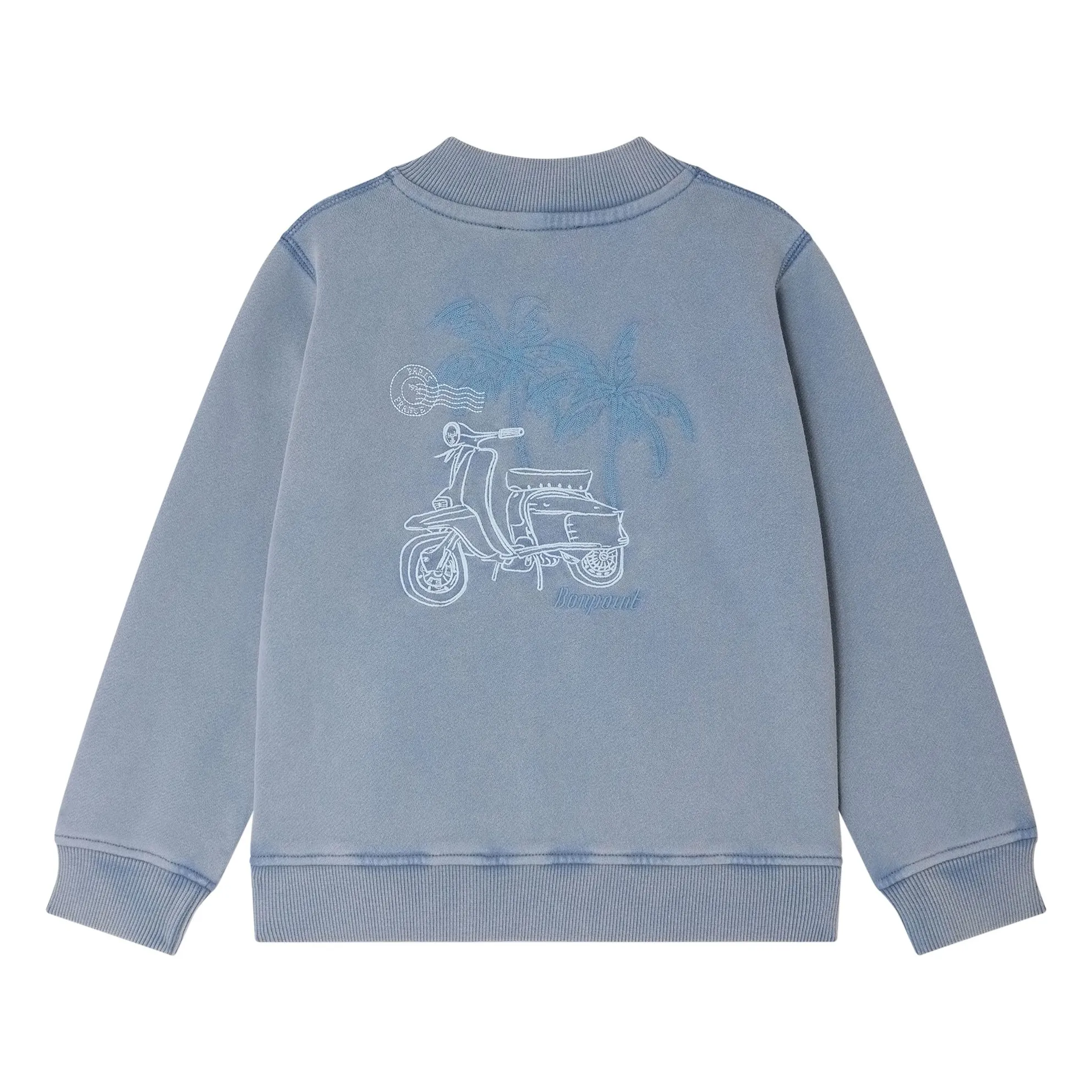Bonpoint Boys Azure Blue Loreto Organic Cotton Bomber
