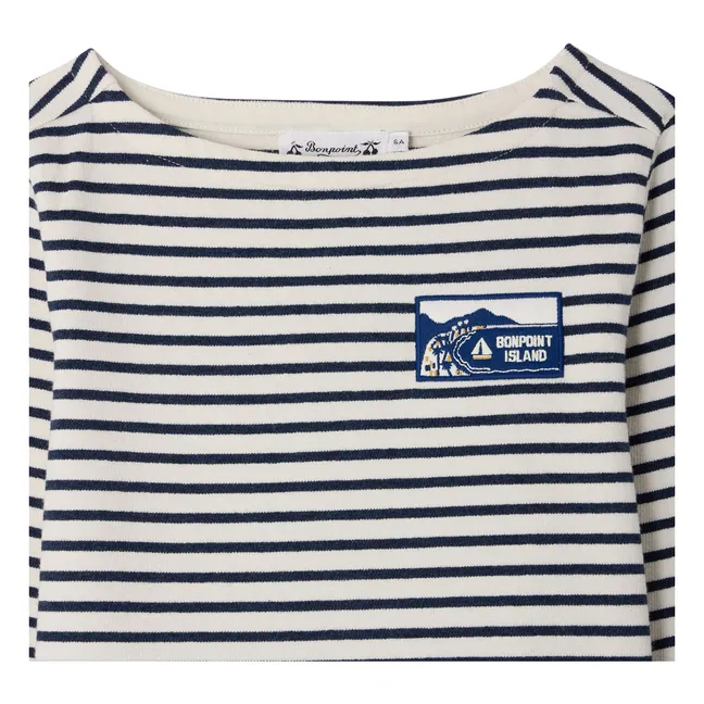 Striped Baudelaire T-shirt | Ecru