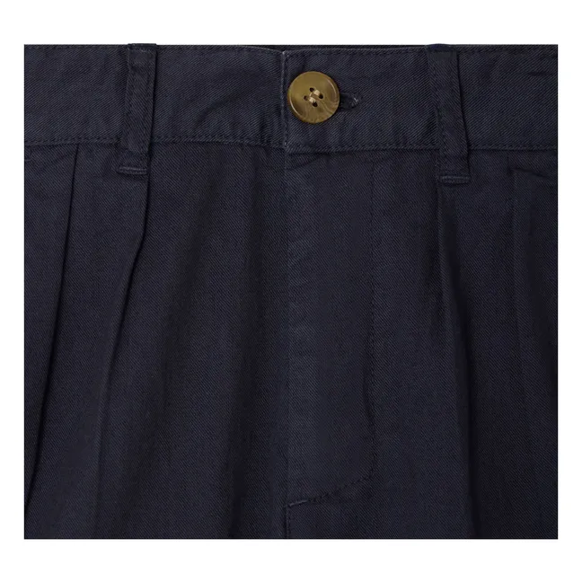 Pantalones cortos Charles de algodón ecológico | Azul Marino