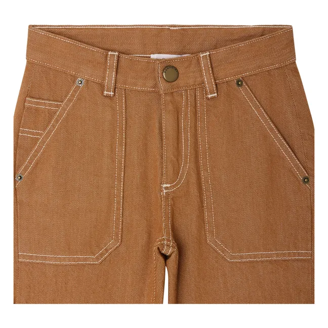 Gael organic cotton pants | Camel