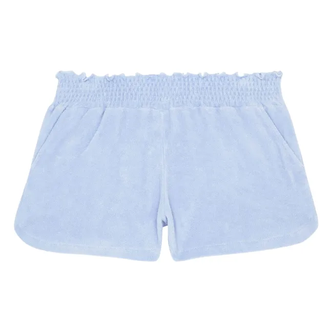 Girl's Organic Terry Shorts | Ice blue