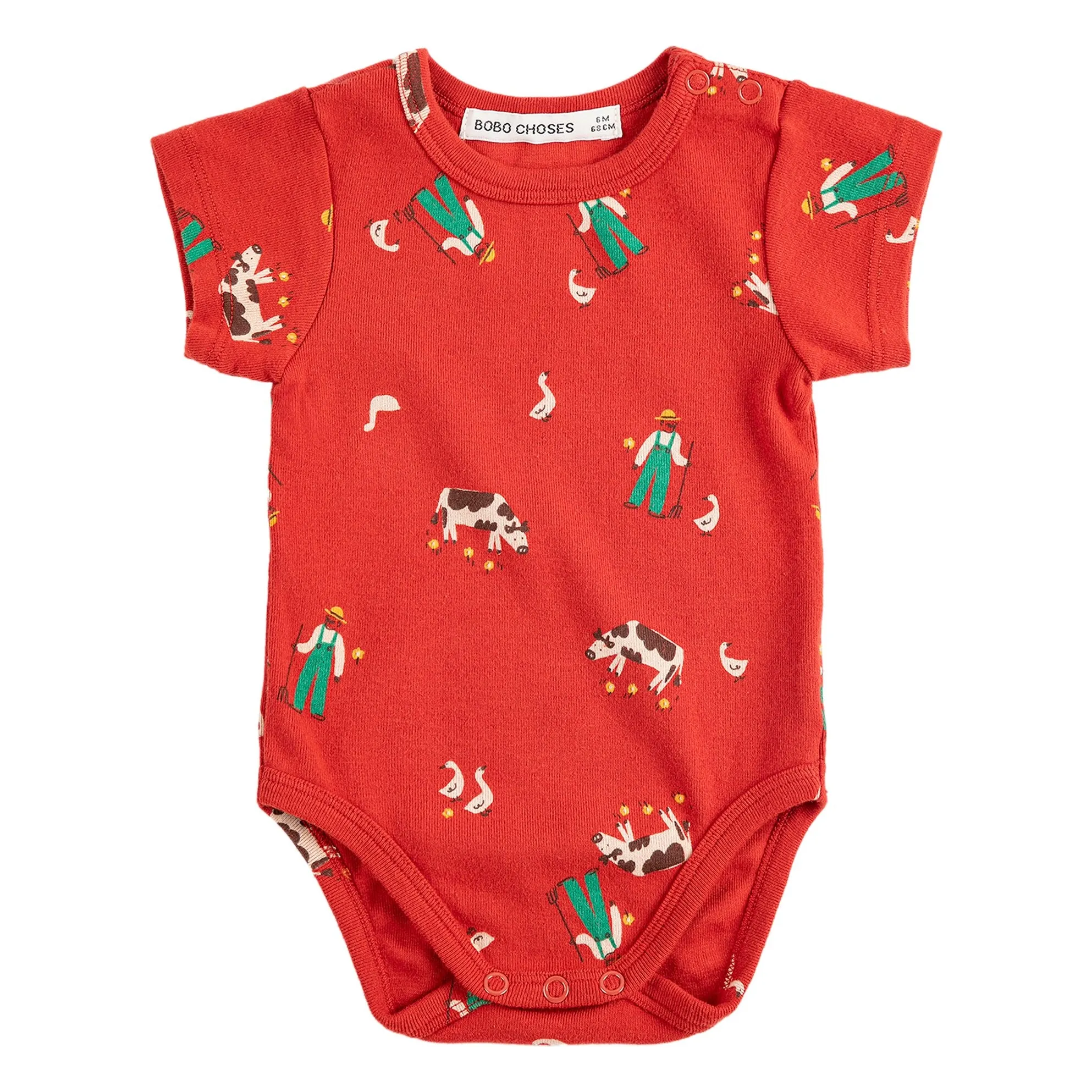 Body Ferme Coton Bio | Rouge- Image produit n°0
