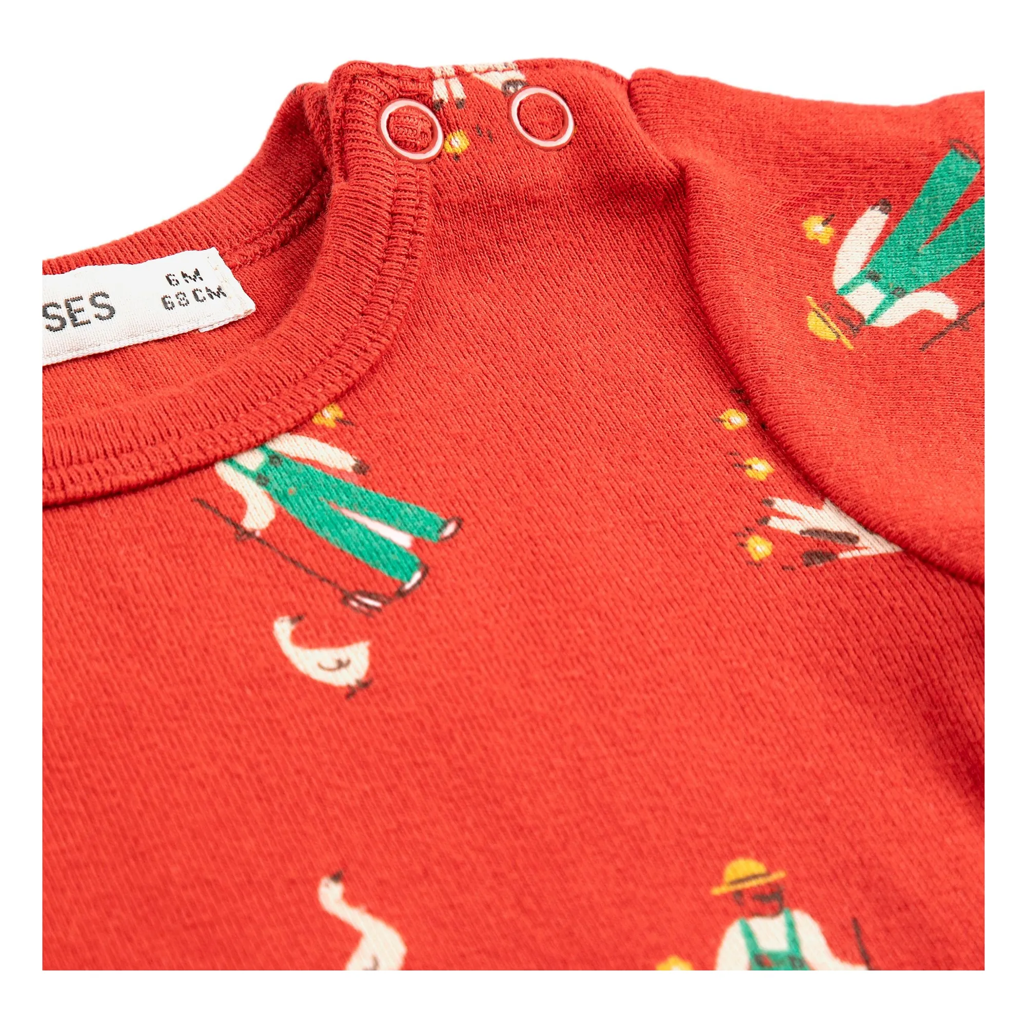 Body Ferme Coton Bio | Rouge- Image produit n°1