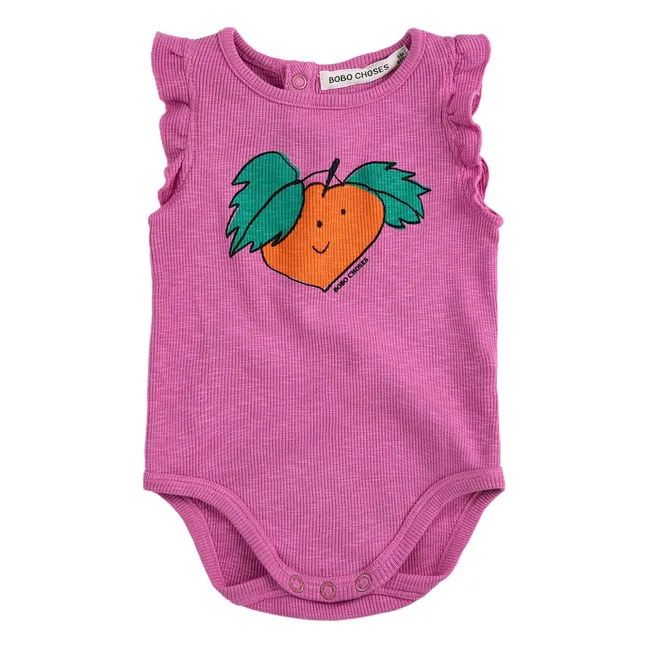 Body Volants Orange Coton Bio | Violet
