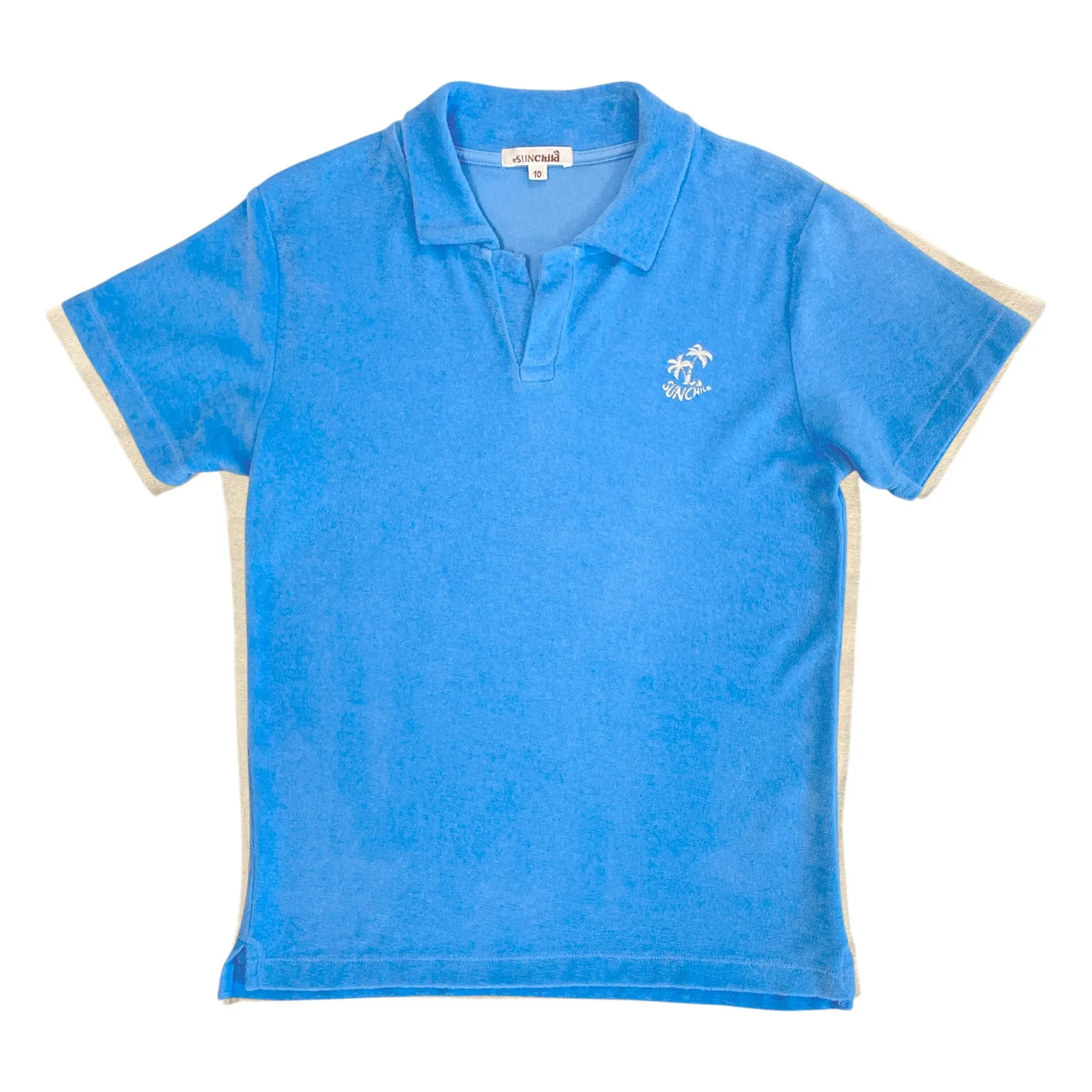 Polo Jimenez Eponge | Bleu azur- Image produit n°0