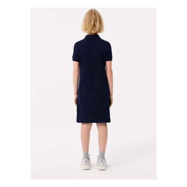 Organic Cotton Polo Dress | Navy blue