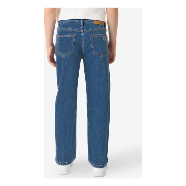 Jean Droit Logo Brodé | Bleu Clair