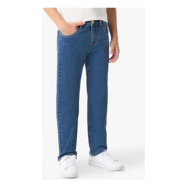 Jean Droit Logo Brodé | Bleu Clair