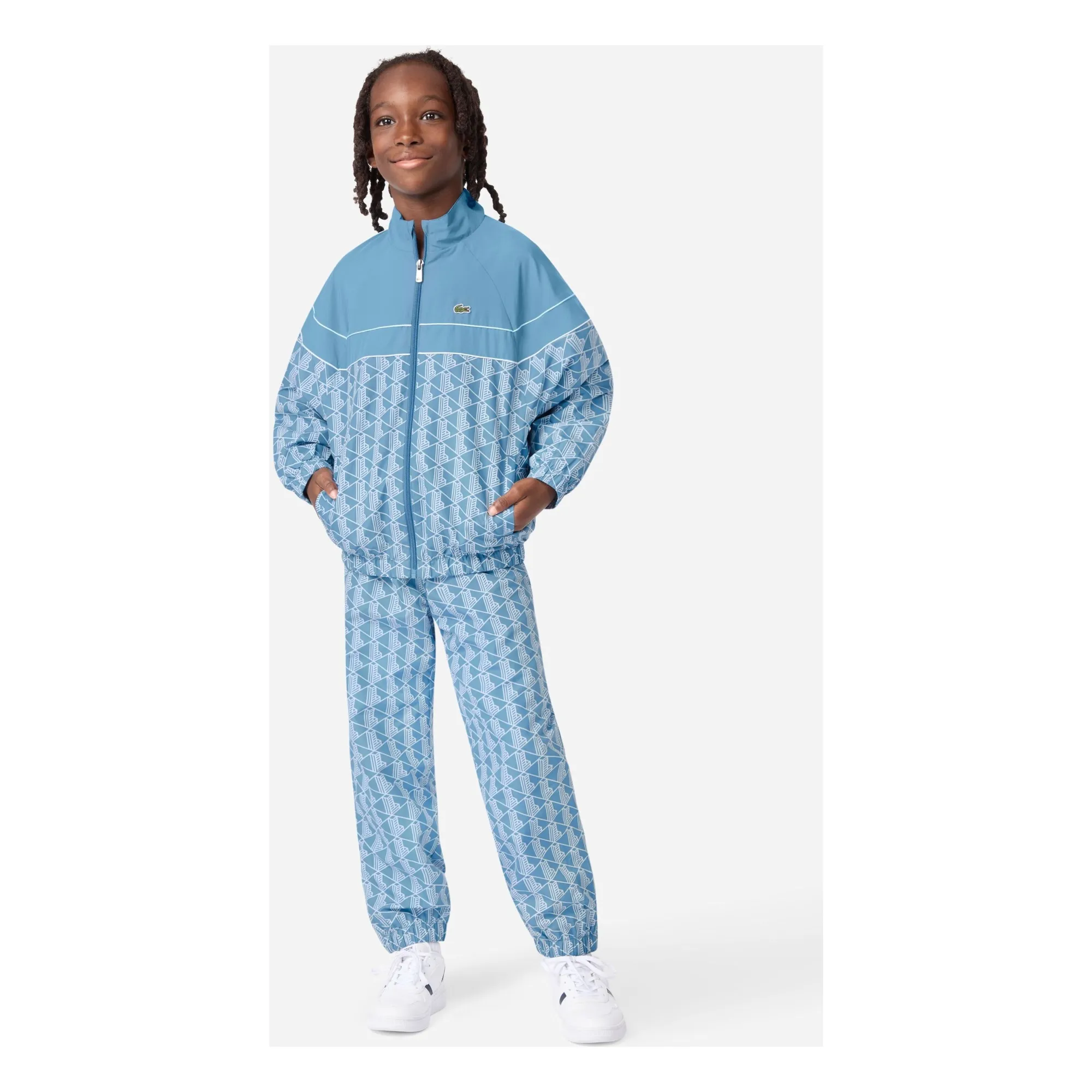 Ensemble Veste et Jogger Monogramme Fibres Recyclées | Bleu Clair- Image produit n°1