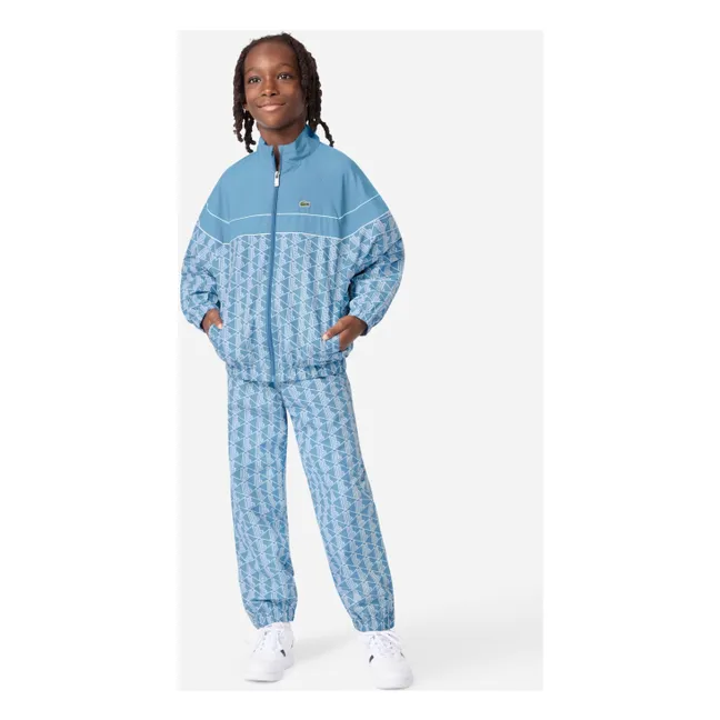 Ensemble Veste et Jogger Monogramme Fibres Recyclées | Bleu Clair