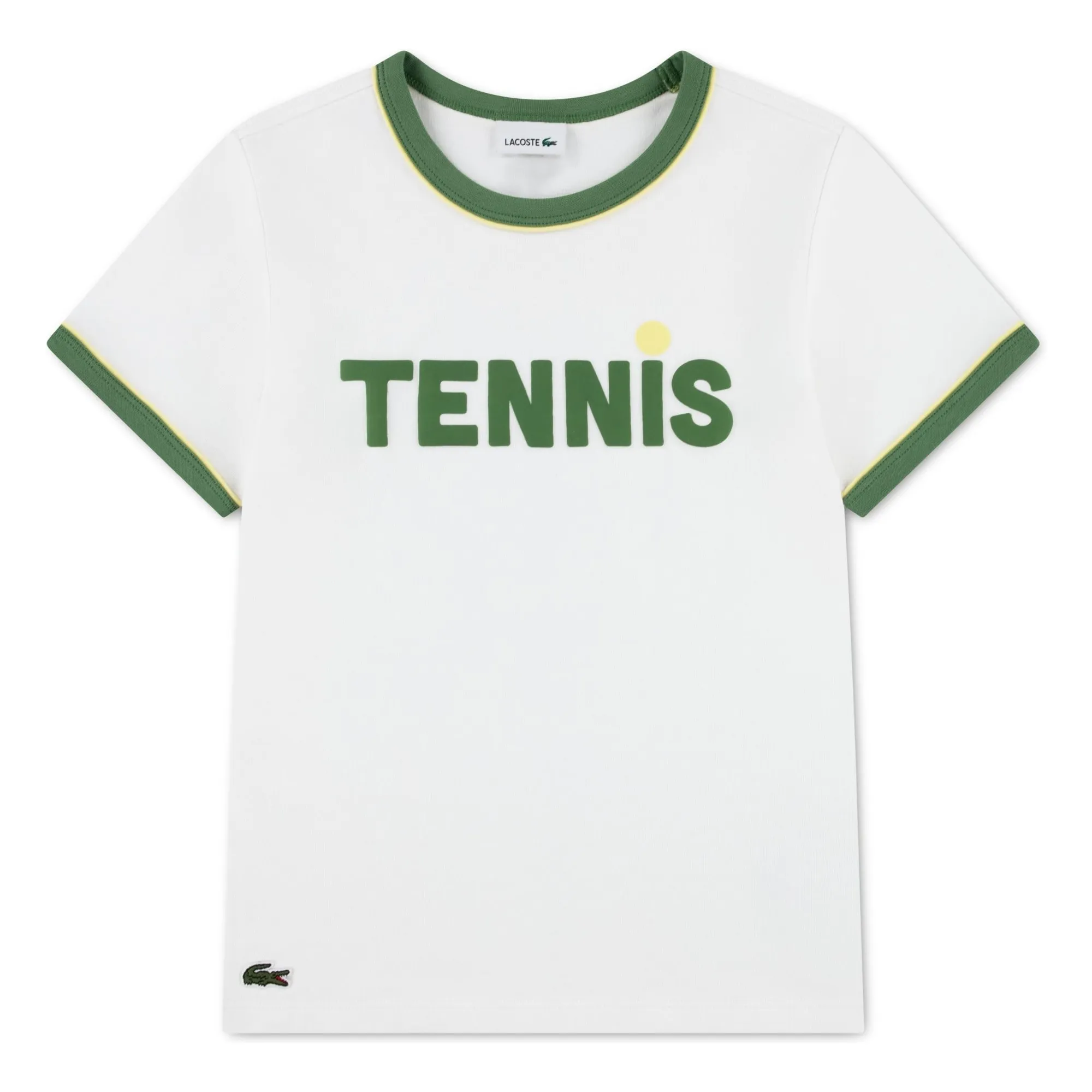 Lacoste Off White Organic Cotton Contrast T-Shirt