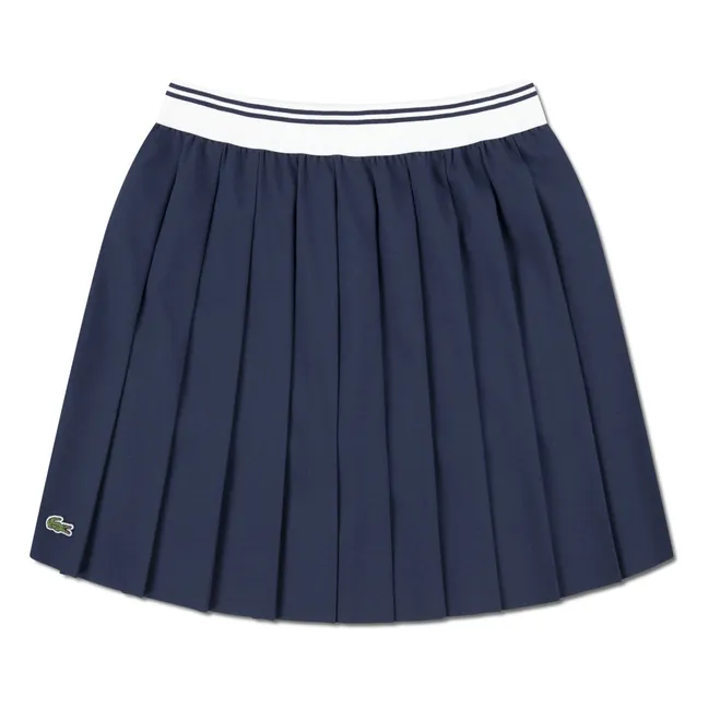 Falda plisada Fibras recicladas | Azul Marino