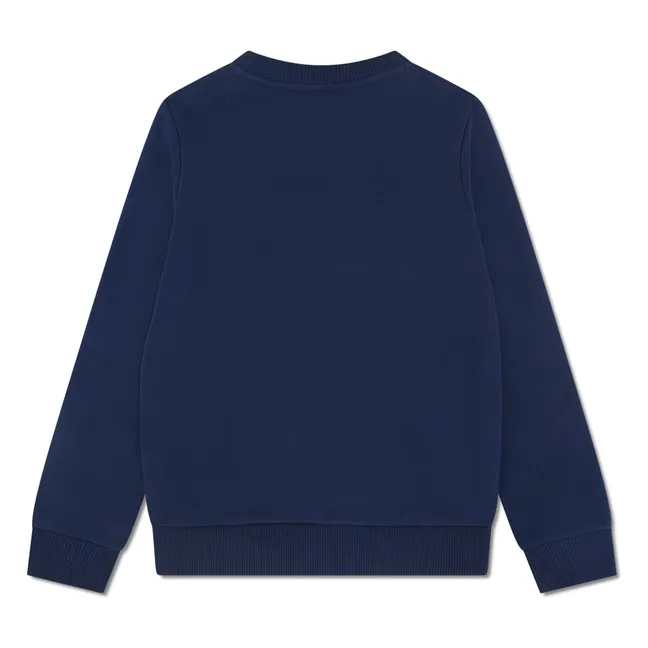 Organic cotton logo sweatshirt | Navy blue