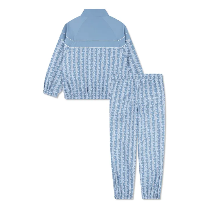 Conjunto de chaqueta y jogger de fibra reciclada con monograma | Azul Claro- Imagen del producto n°7