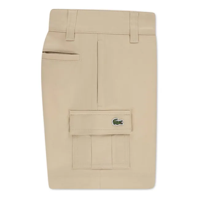 Bermudas Cargo de algodón orgánico | Beige