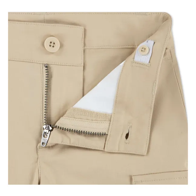 Bermudas Cargo de algodón orgánico | Beige
