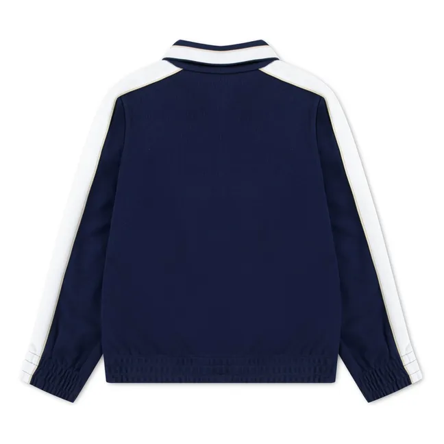 Organic Cotton Sport Zip Sweat | Navy blue