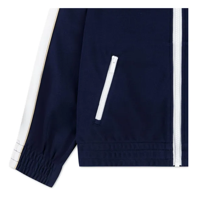 Organic Cotton Sport Zip Sweat | Navy blue