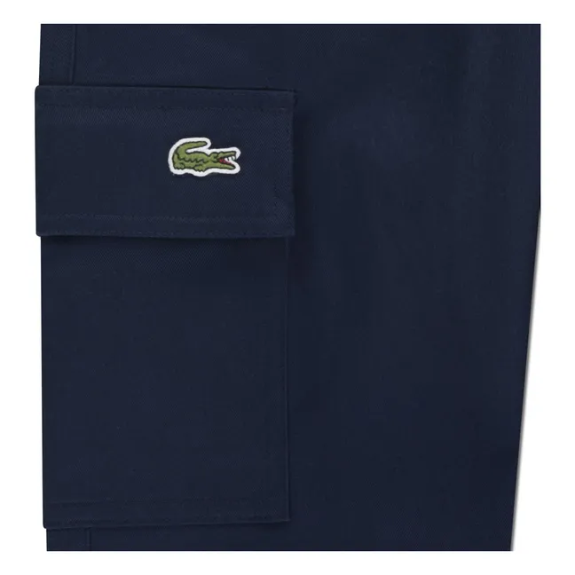 Organic Cotton Cord Cargo Pants | Navy blue