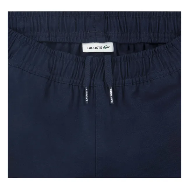 Pantalón cargo con cordón de algodón orgánico | Azul Marino