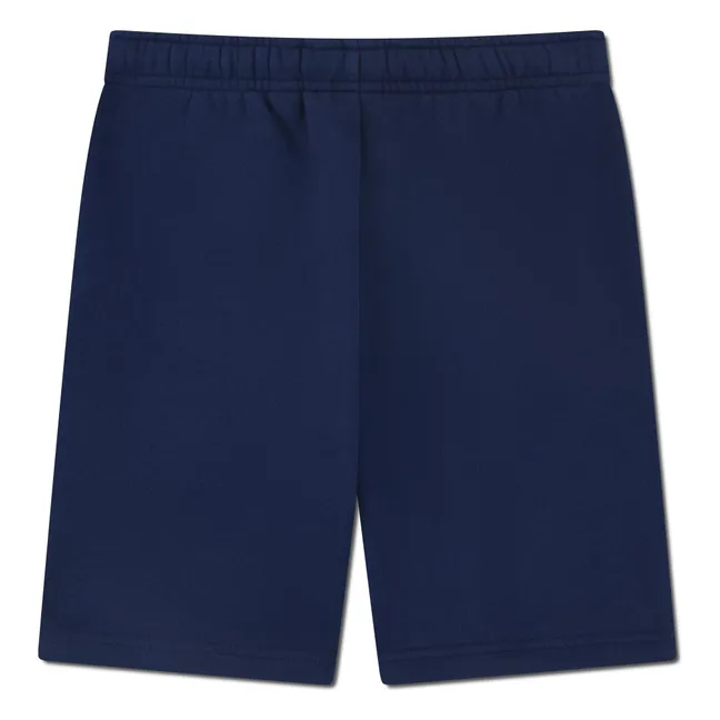 Pantalones cortos Logo Jogger de algodón orgánico | Azul Marino