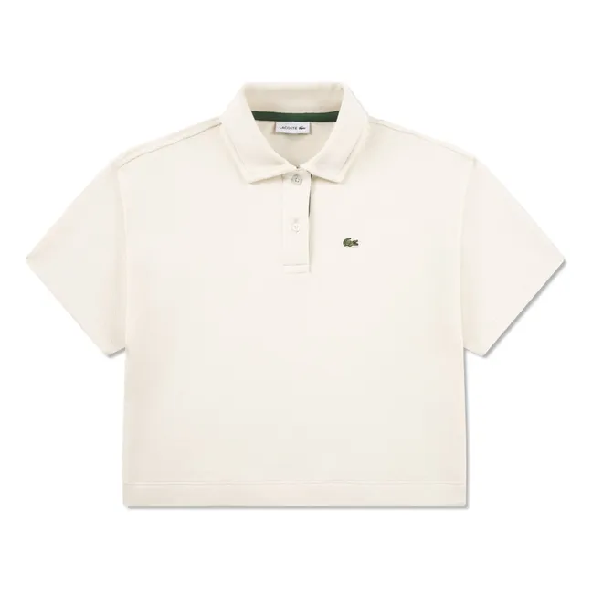 Polo oversize con logotipo Algodón orgánico | Crudo