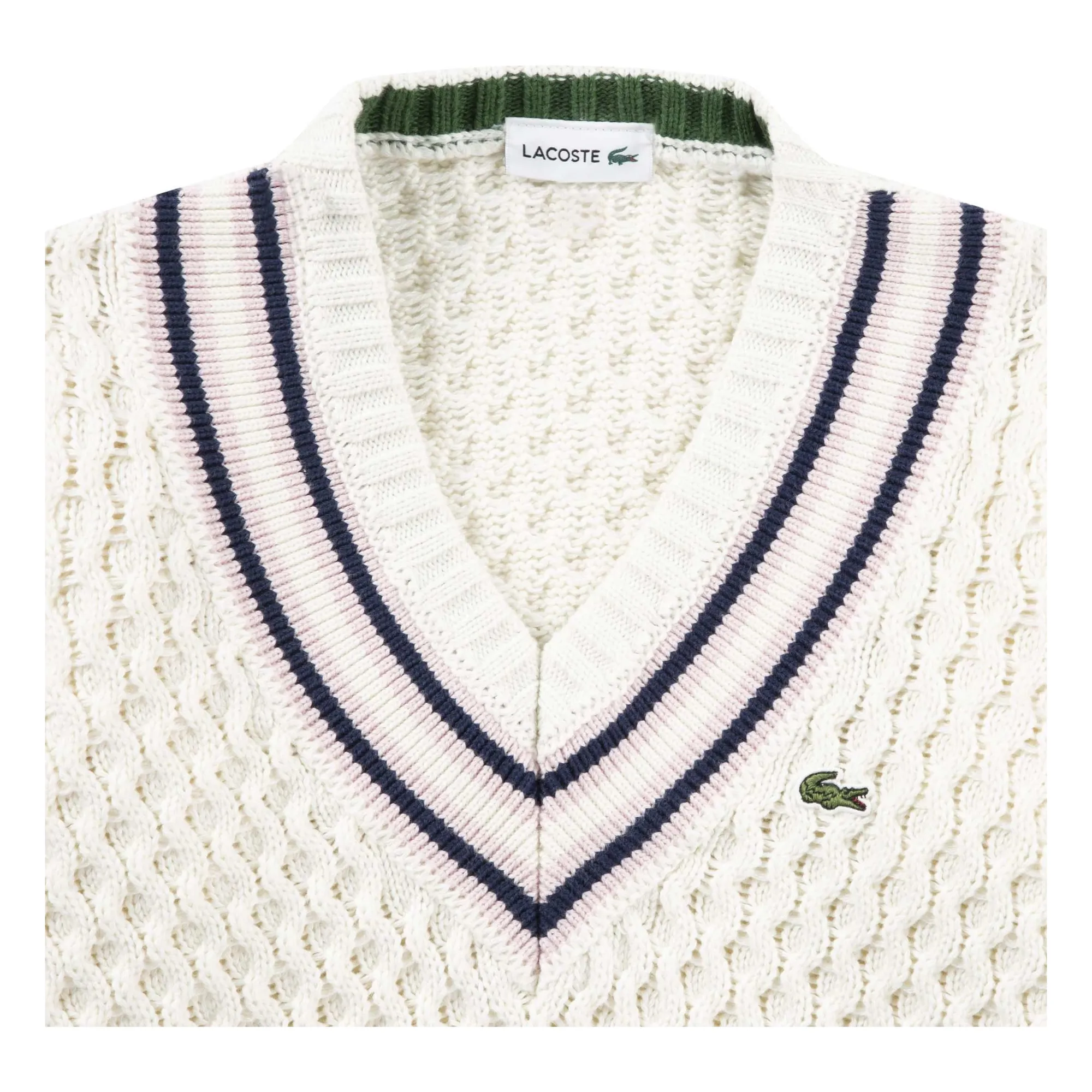 Pull Maille Torsadée Coton Bio | Ecru- Image produit n°3