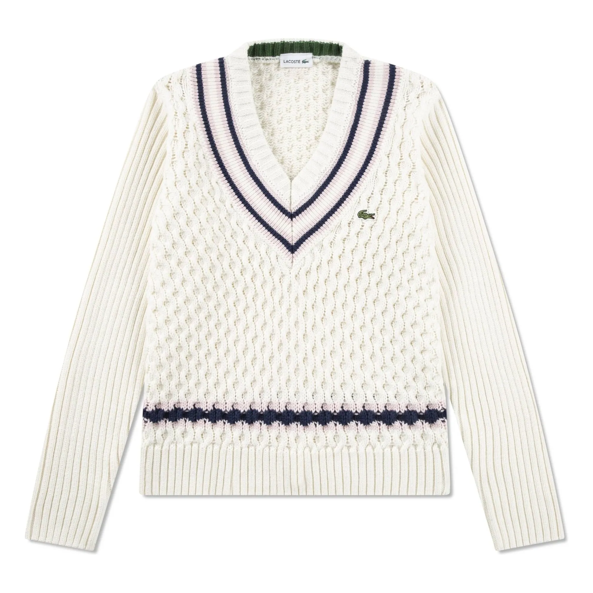 Pull Maille Torsadée Coton Bio | Ecru- Image produit n°0