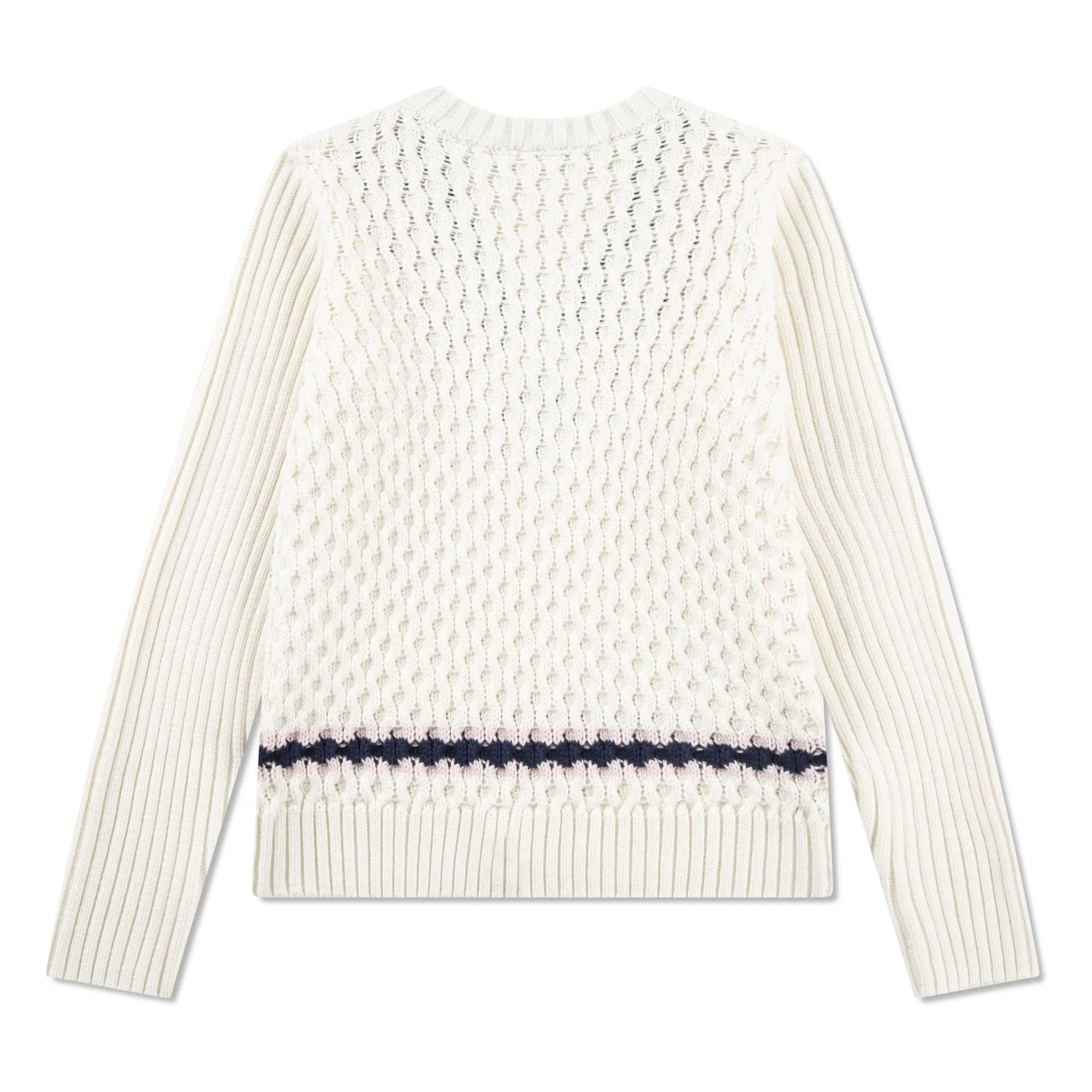 Pull Maille Torsadée Coton Bio | Ecru- Image produit n°4