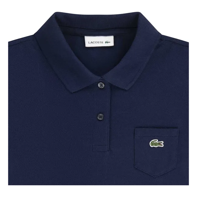 Organic Cotton Polo Dress | Navy blue