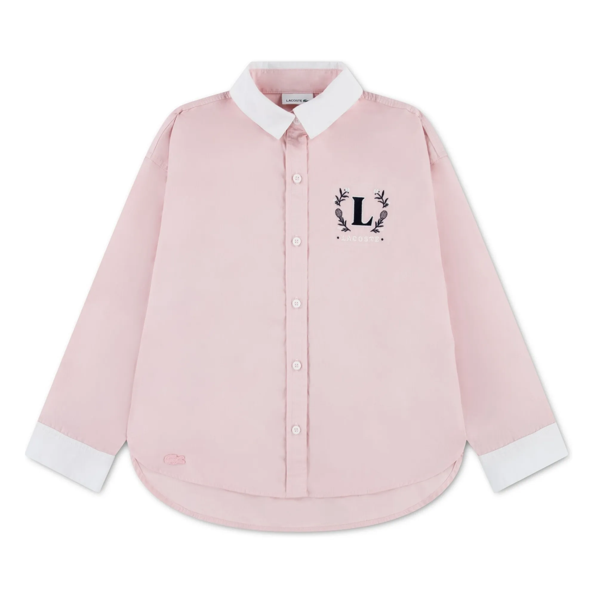 Lacoste Pale Pink Shirt L Organic Cotton