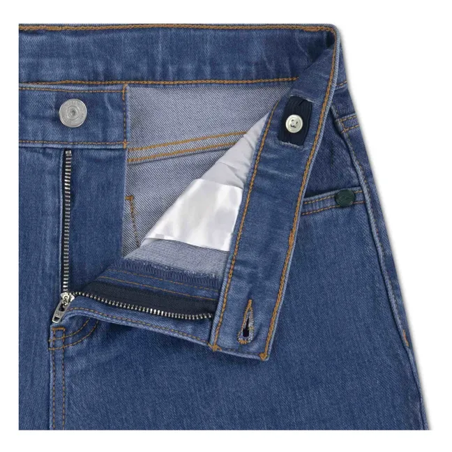 Short Denim Logo Brodé | Bleu Clair