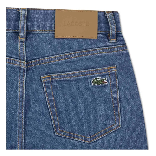 Straight-leg Logo Embroidered Jeans | Light Blue