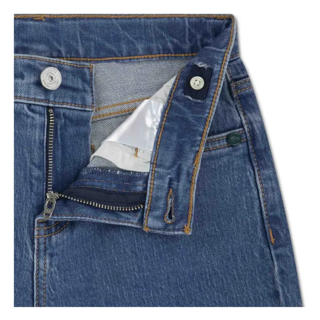 Jean Droit Logo Brodé | Bleu Clair