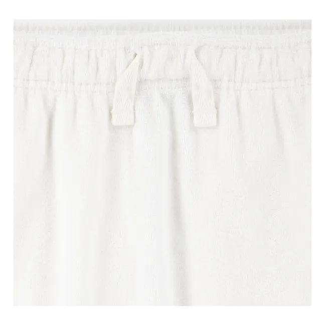 Organic cotton terry logo skirt | Off white