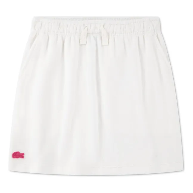 Jupe Logo Eponge Coton Bio | Blanc cassé