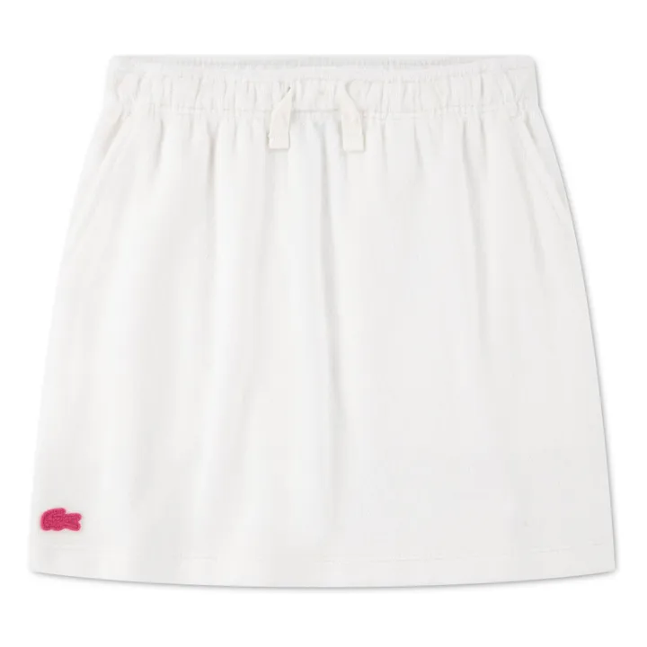 Falda con logotipo de rizo de algodón orgánico | Blanco Roto- Imagen del producto n°0